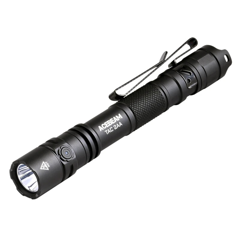 ACEBEAM TAC 2AA LED flashlight 1600 lumen 181 meters portable EDC flashlight USB-C rechargeable battery double buttons torch by Smarsty