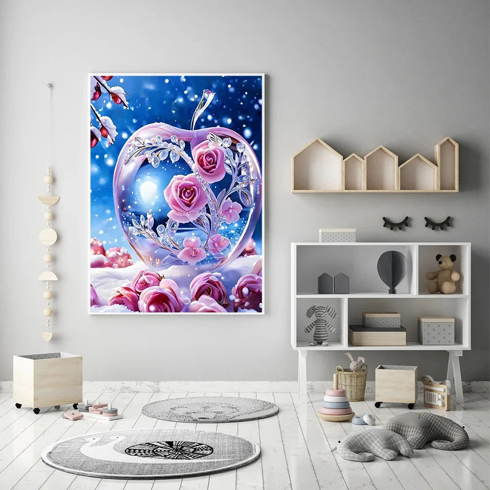 Momoart DIY Diamond Painting Rose Flower Wall Art - Smarsty