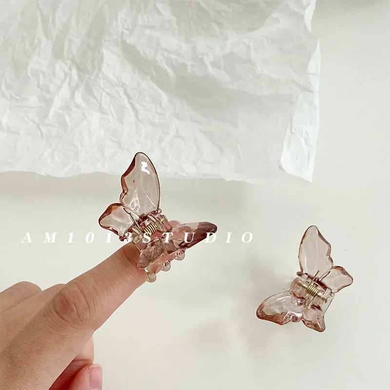 Cute Transparent Butterfly Hair Claw Clips Non Slip - Smarsty