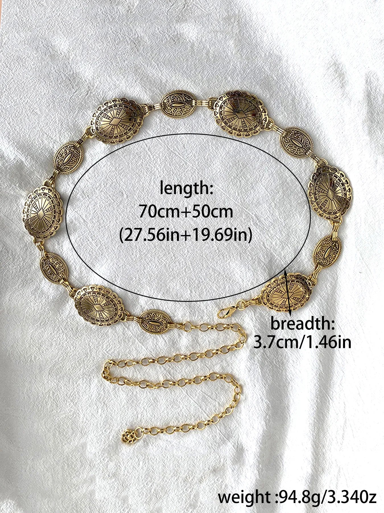 Women’s Bohemian Silver Metal Waist Chain Belt - Smarsty