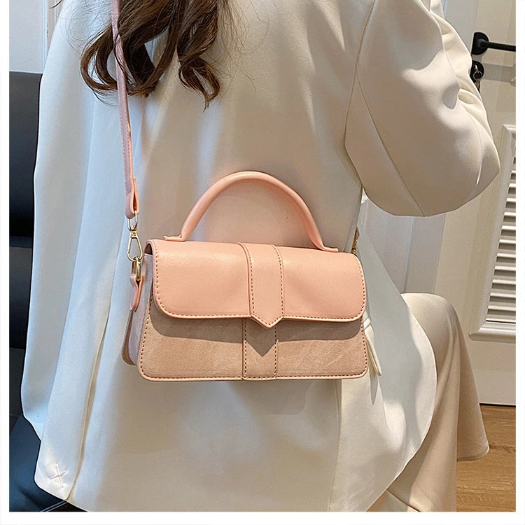 Versatile PU Leather Shoulder Bag For Women Square Satchel - Smarsty