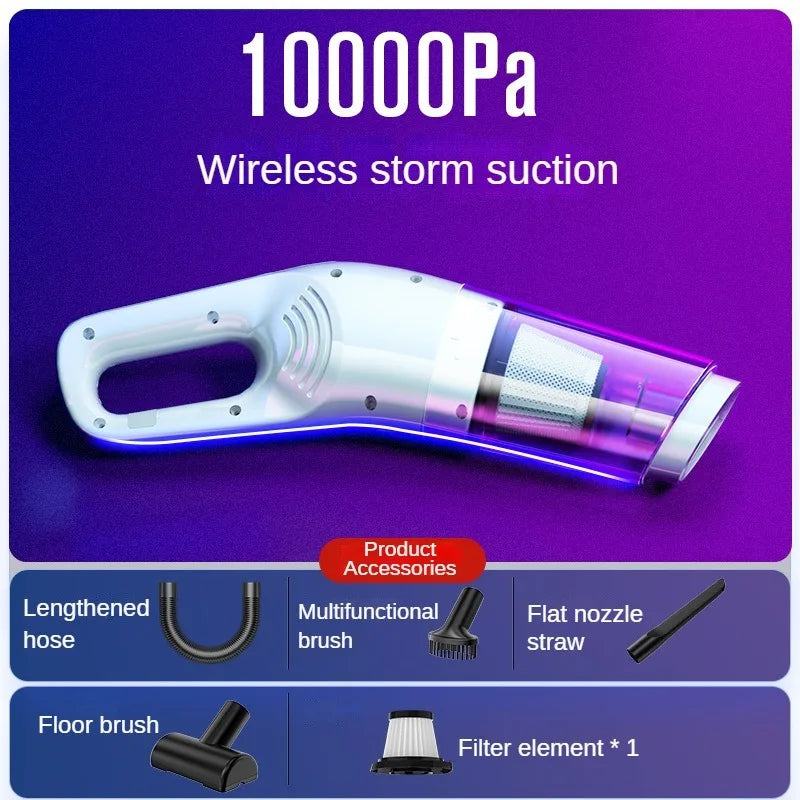 Wireless Car Vacuum Cleaner With Powerful Suction 10000Pa - Smarsty