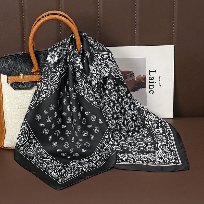 Elegant Silk Floral Hairbands and Neck Scarves - Smarsty