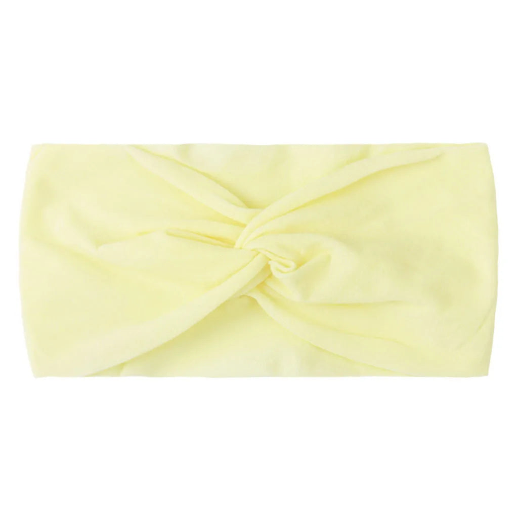 Candy Color Knotted Baby Girl Headband Soft Elastic - Smarsty
