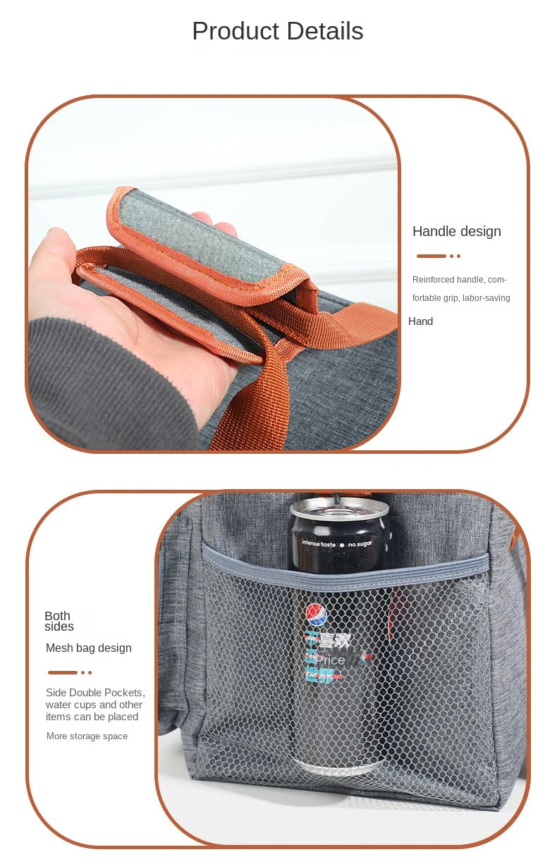 Double Layer Leakproof Lunch Bag Large Capacity Insulation - Smarsty