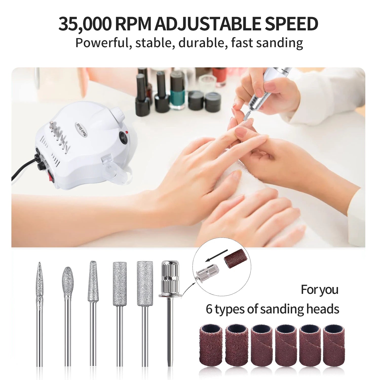 High-Speed Electric Nail Drill Machine Kit - Smarsty