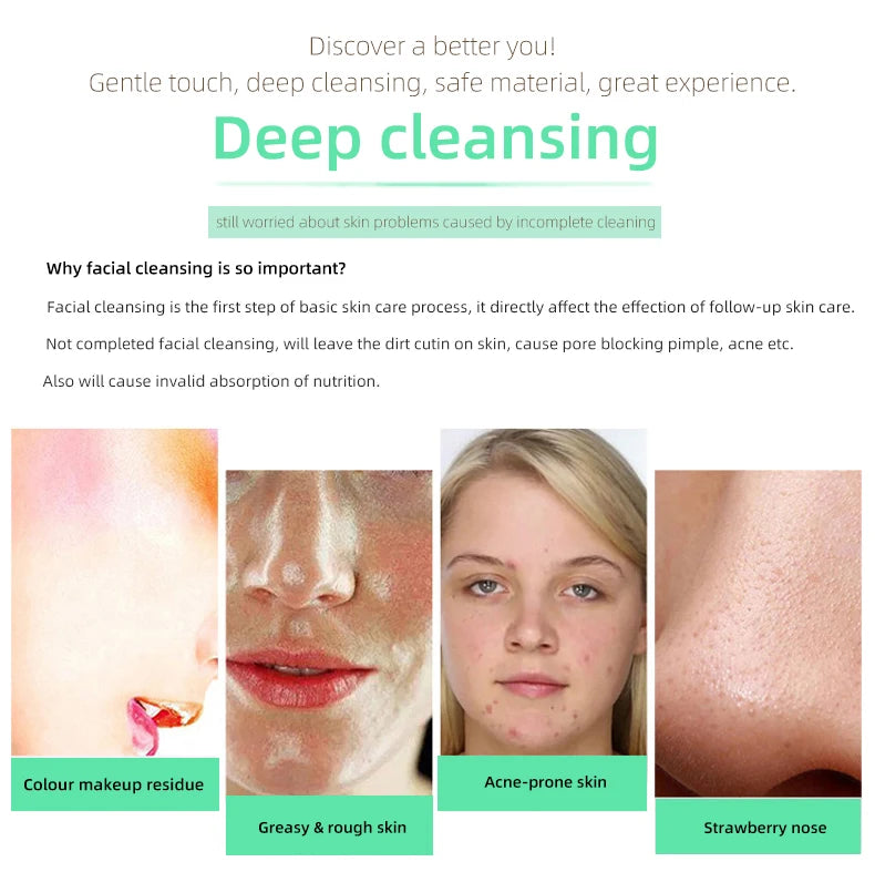 Electric Facial Cleansing Brush with Sonic Technology - Smarsty