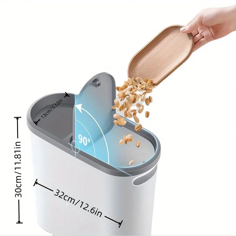 Toilet Trash Can Holder Clip Home Press Type Toilet Trash Can with Lid for Living Room, Bedroom, Kitchen Large Capacity