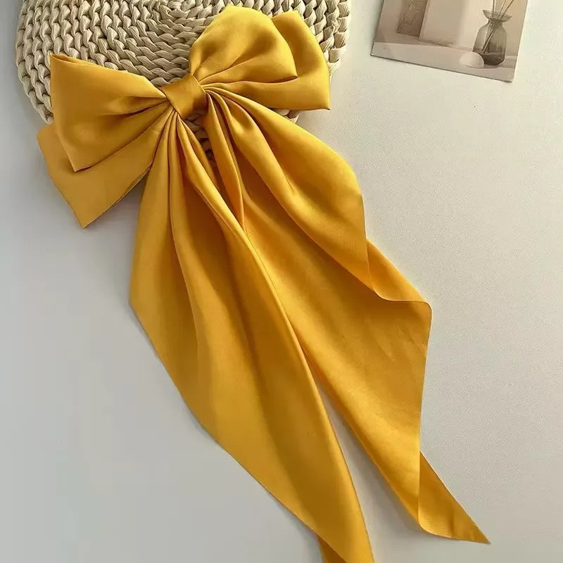 Extra Large Satin Bow Hairpin for Women - Smarsty