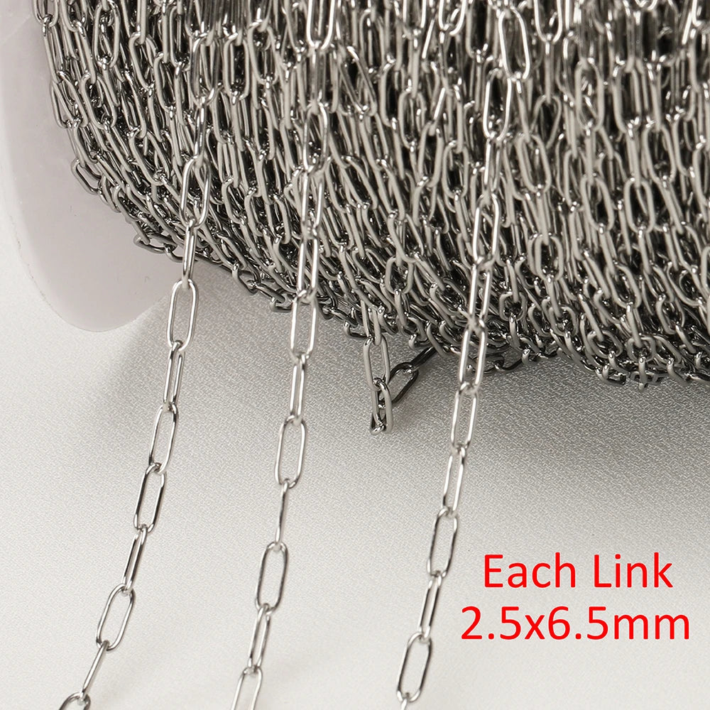 No Fade 2 Meter Stainless Steel Chain For Jewelry Making - Smarsty