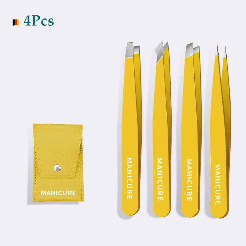 High-Quality Stainless Steel Eyebrow Tweezers Set - Smarsty