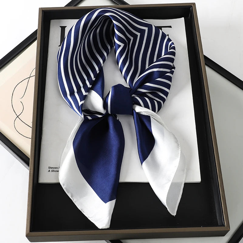 Luxury Silk Square Scarf Soft Satin Neck Hair Tie - Smarsty