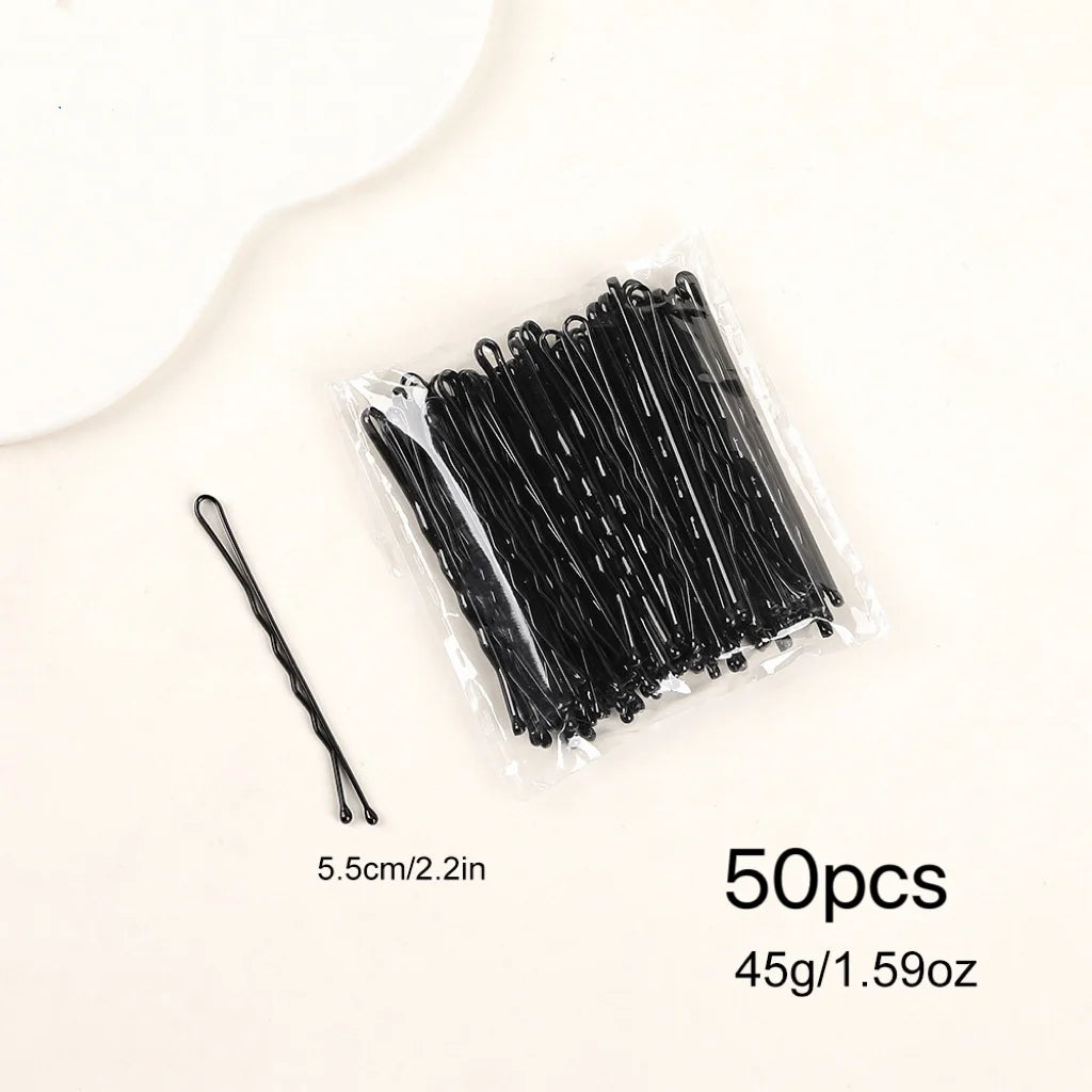 100Pc Bobby Pins Black Secure Hold Salon Hair Kit Set - Smarsty