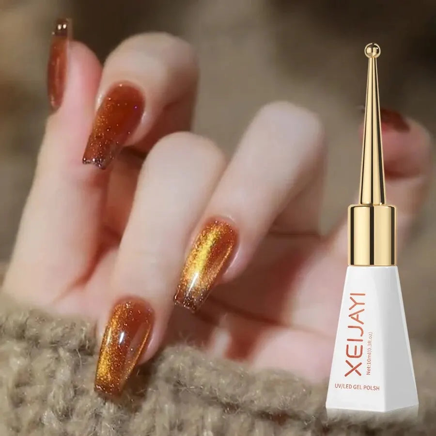 Holographic Cat Eye Gel Polish With Magnetic Effect - Smarsty