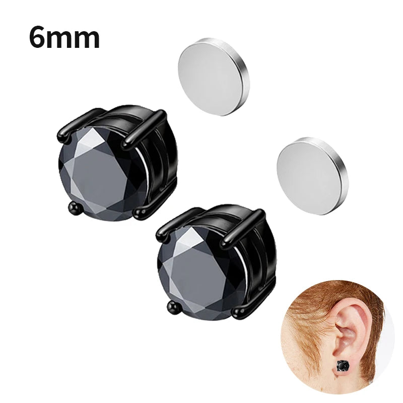 Fashion Crystal Magnetic Clip Earrings for Men and Women - Smarsty