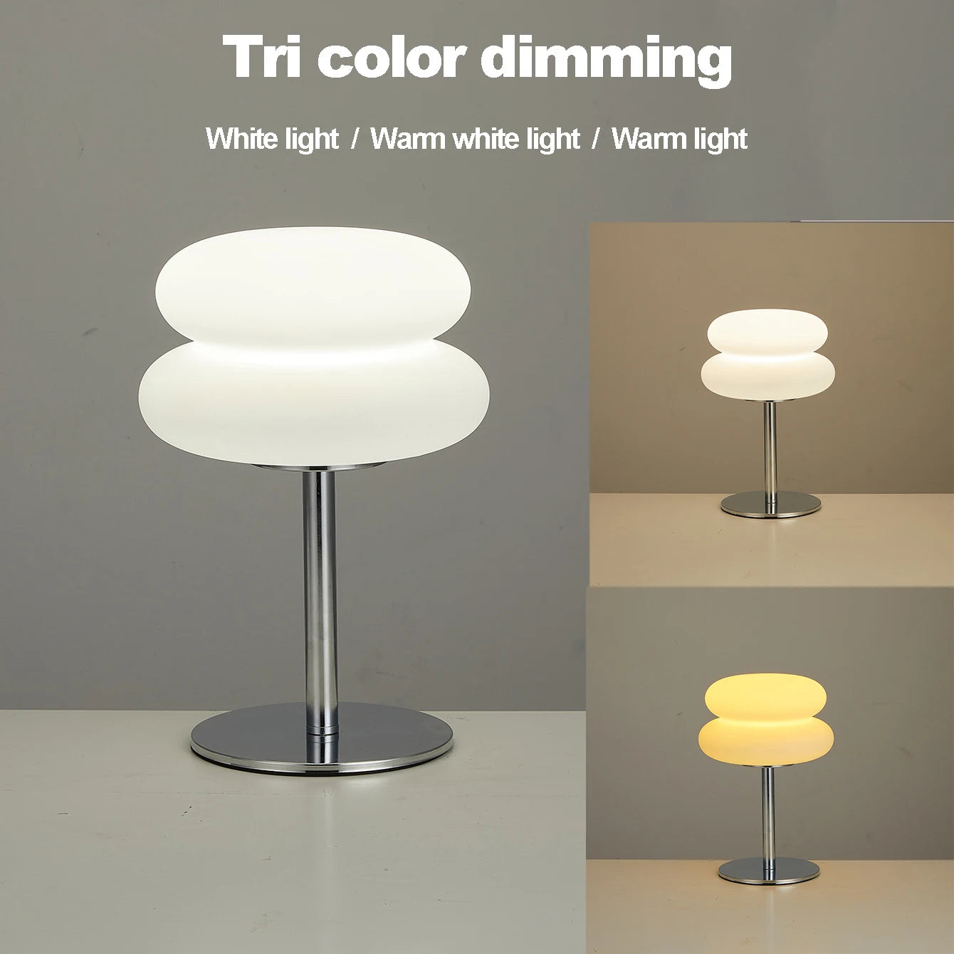 Creamy Tri Color Dimming Table Lamp with USB Plug - Smarsty