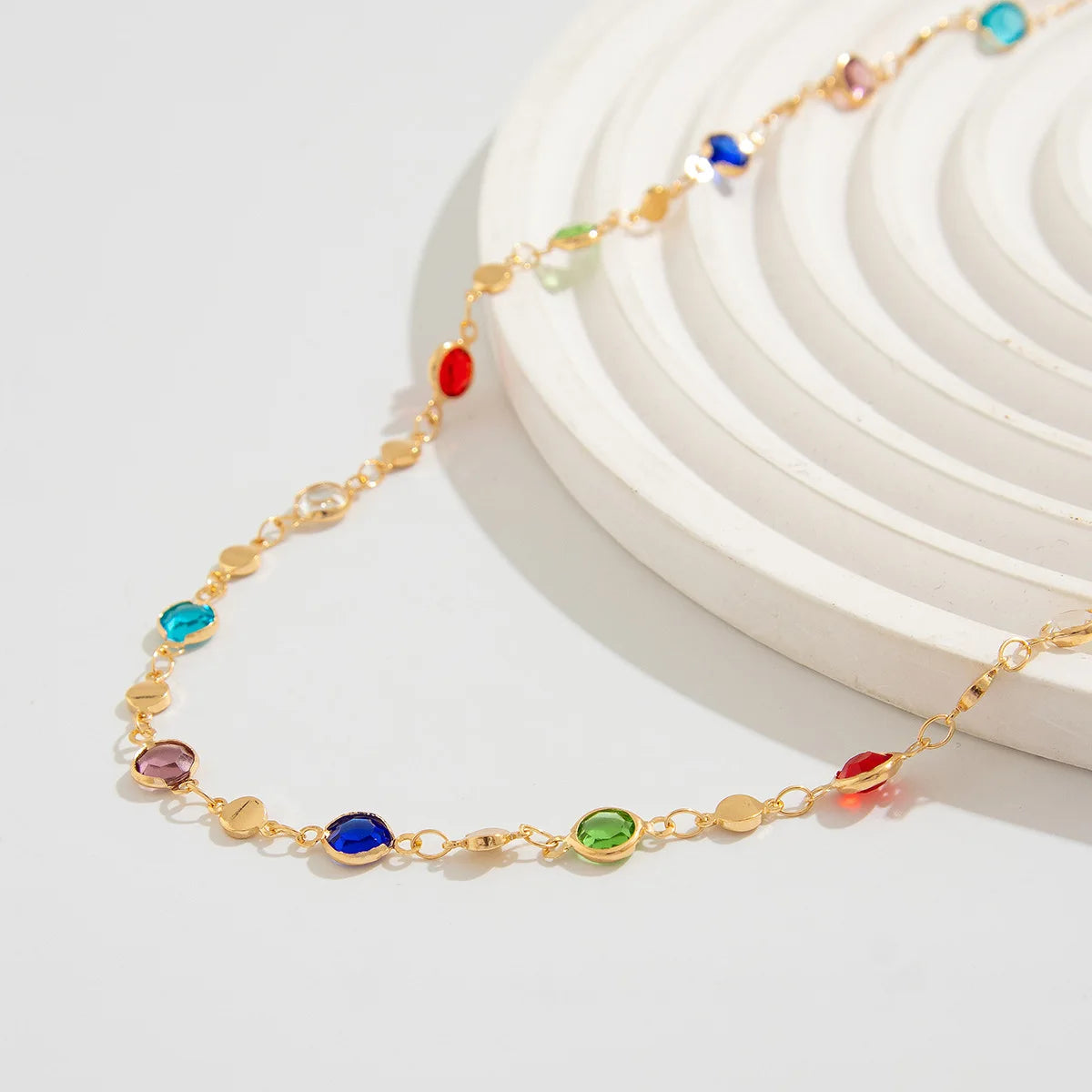 Fashion Colored Glass Crystal Waist Chain for Women - Smarsty
