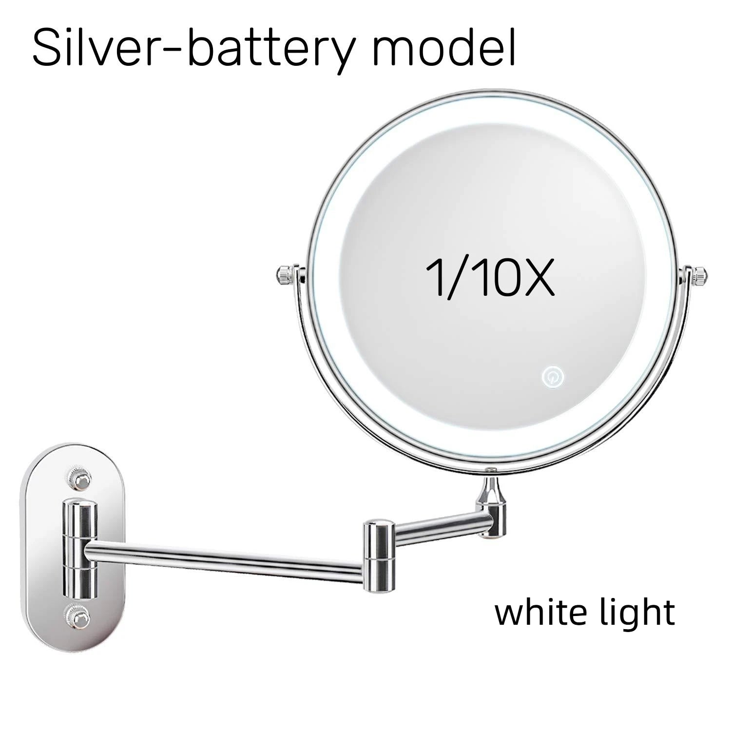 Wall Mounted Makeup Mirror with 10x Magnification - Smarsty