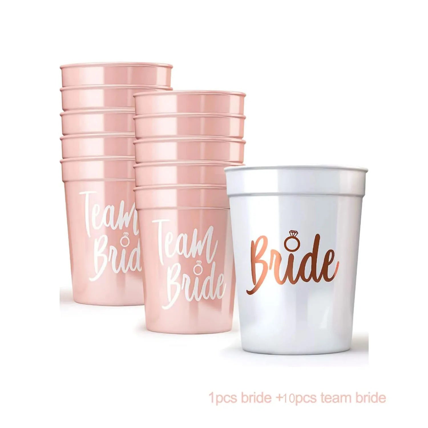 Team Bride Plastic Drinking Cups for Bachelorette Party - Smarsty