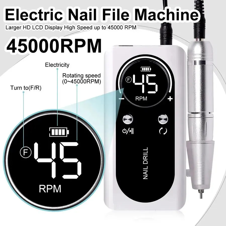 Professional Electric Nail Drill Machine for Manicure - Smarsty