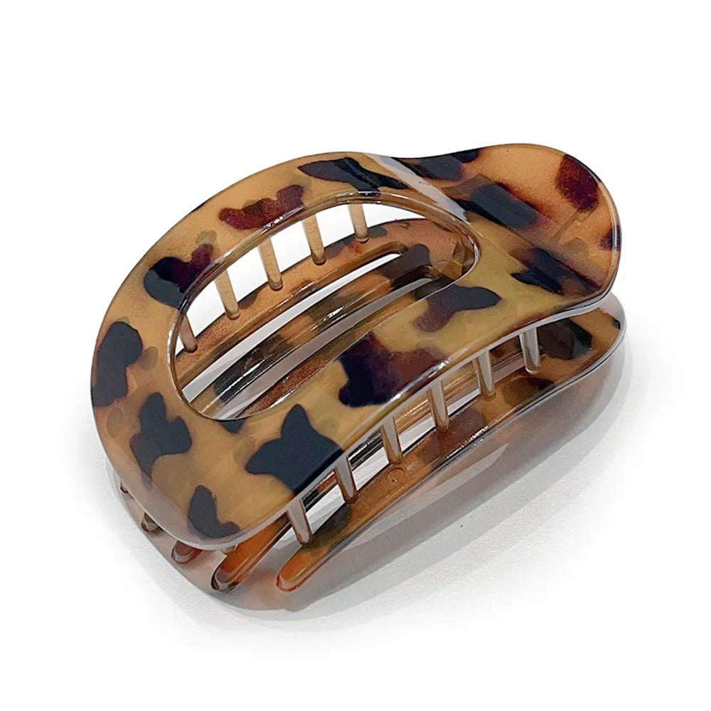 Fashion Leopard Oval Hair Claw Clip for Women - Smarsty