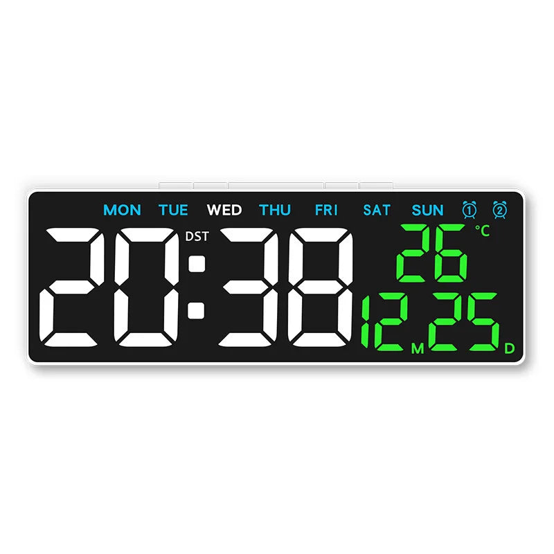 Digital LED Alarm Clock with Adjustable Brightness and Temperature Display - Smarsty