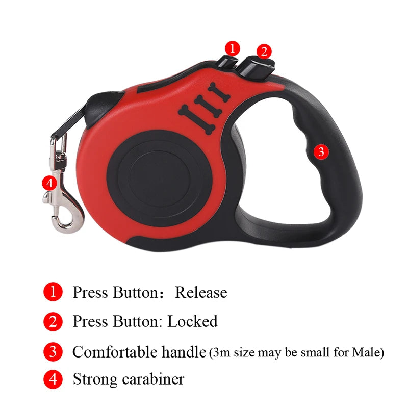 Retractable Dog Leash for Small Dogs Durable Nylon - Smarsty