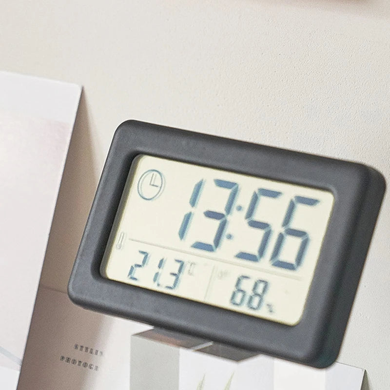 Portable Slim LED Alarm Clock with Temperature and Humidity Display - Smarsty