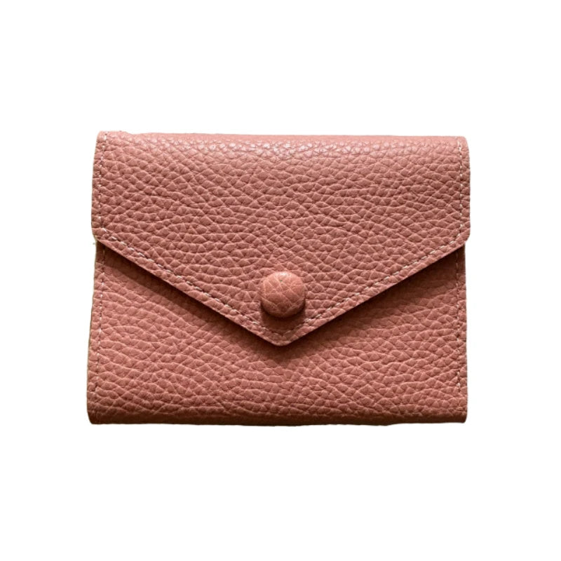 New PU Leather Small For Women Wallet Luxury Envelope Card Holder Brand Designer Multipurpose Zip Coin Cowhide Short Purse 2024