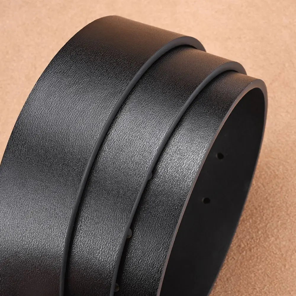 Genuine Leather Mens Casual Belt High Quality Buckle - Smarsty