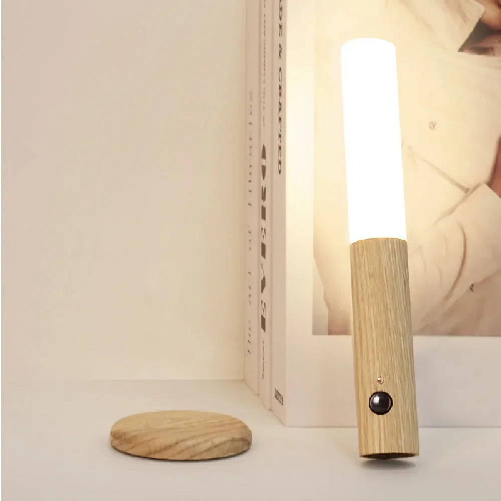 Intelligent Wooden Magnetic LED Night Light for Safety - Smarsty