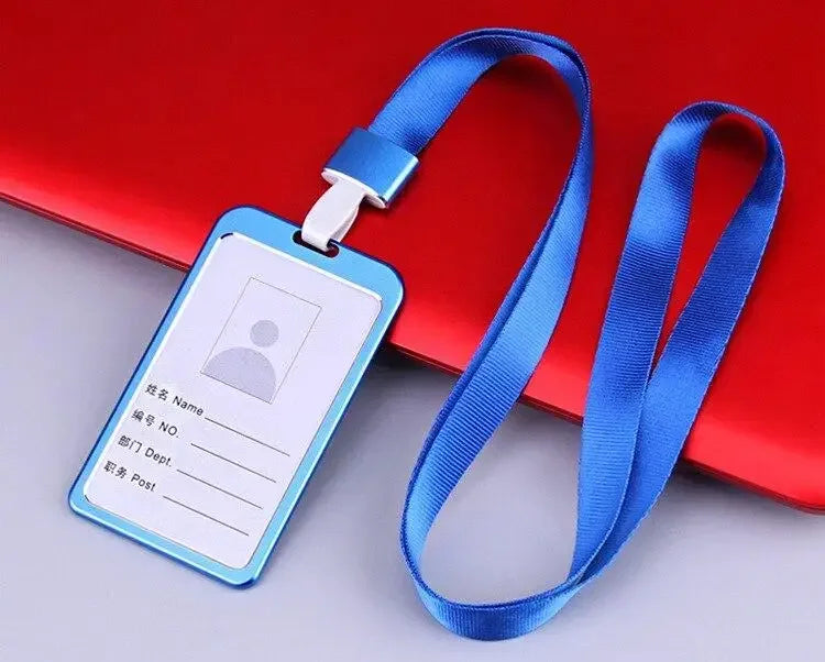 Employee Aluminium Alloy Plastic Credit Card ID Card Cover Case Work Identity Badge Card Cover Bag Women Men Work Card Holders