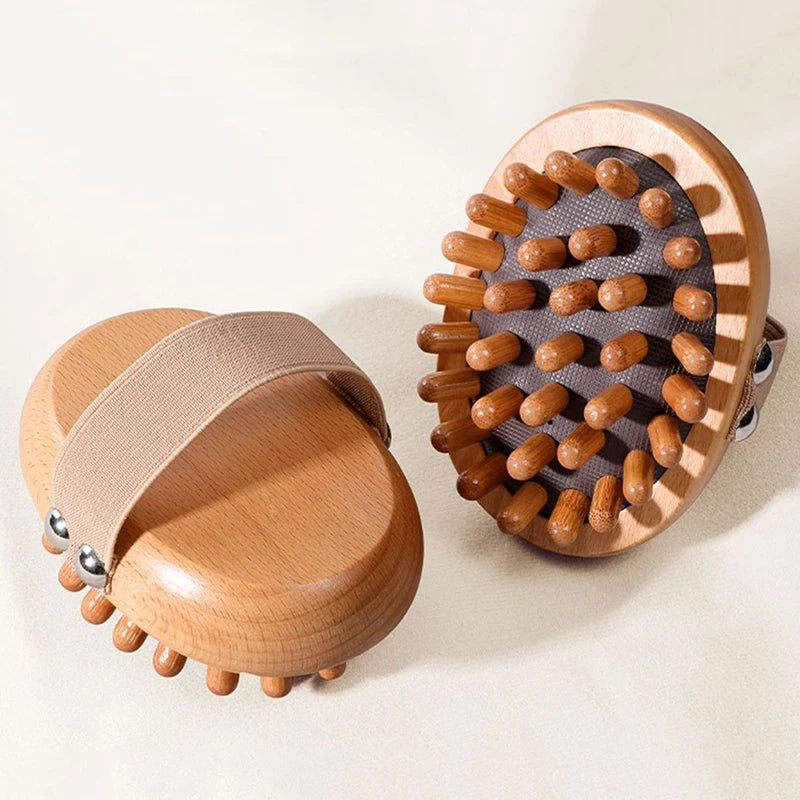 Ergonomic Wooden Body Anti Cellulite Massage Brush - Smarsty
