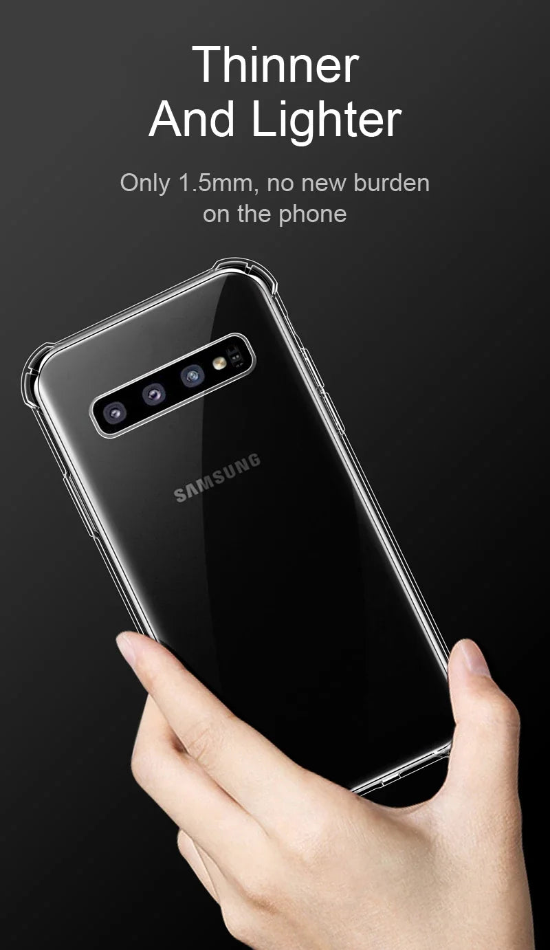 Transparent Silicone Case For Galaxy Phones Soft Shockproof - Smarsty