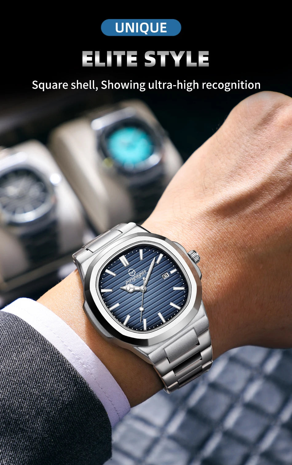 Luxury Waterproof Men's Wristwatch with Luminous Date - Smarsty