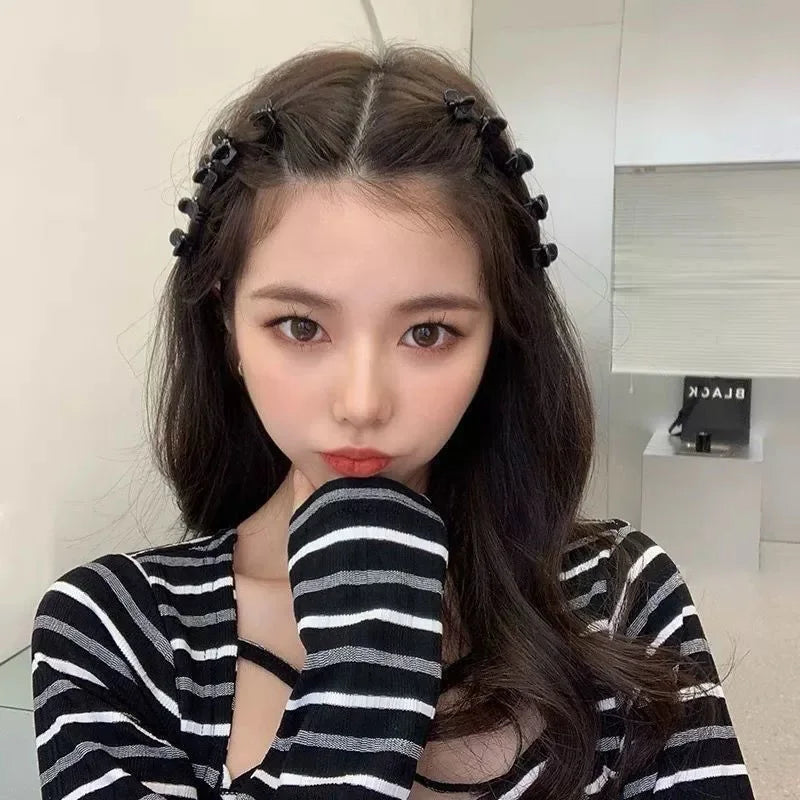 Mini Hair Claw Clips Small Black Transparent Secure - Smarsty