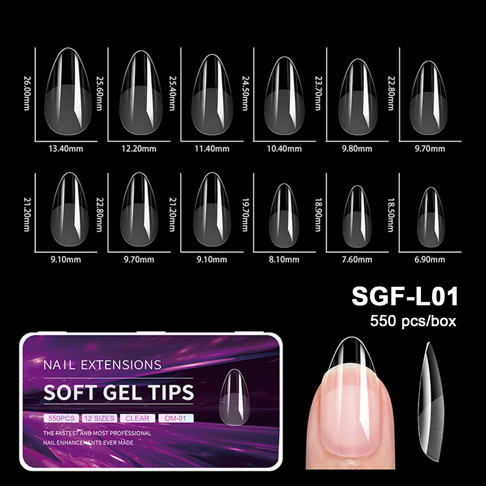 Luxury Soft Gel False Nail Tips for Elegant Manicure - Smarsty