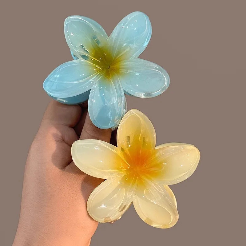 Hawaiian Gradient Hair Clips Flower Beach Vacation Style - Smarsty