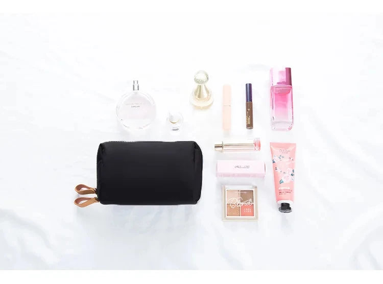 2024 New Women Cosmetic Bag Solid Color Korean Style Makeup Bag Pouch Toiletry Bag Waterproof Makeup Organizer Case Luxury Bag - Smarsty