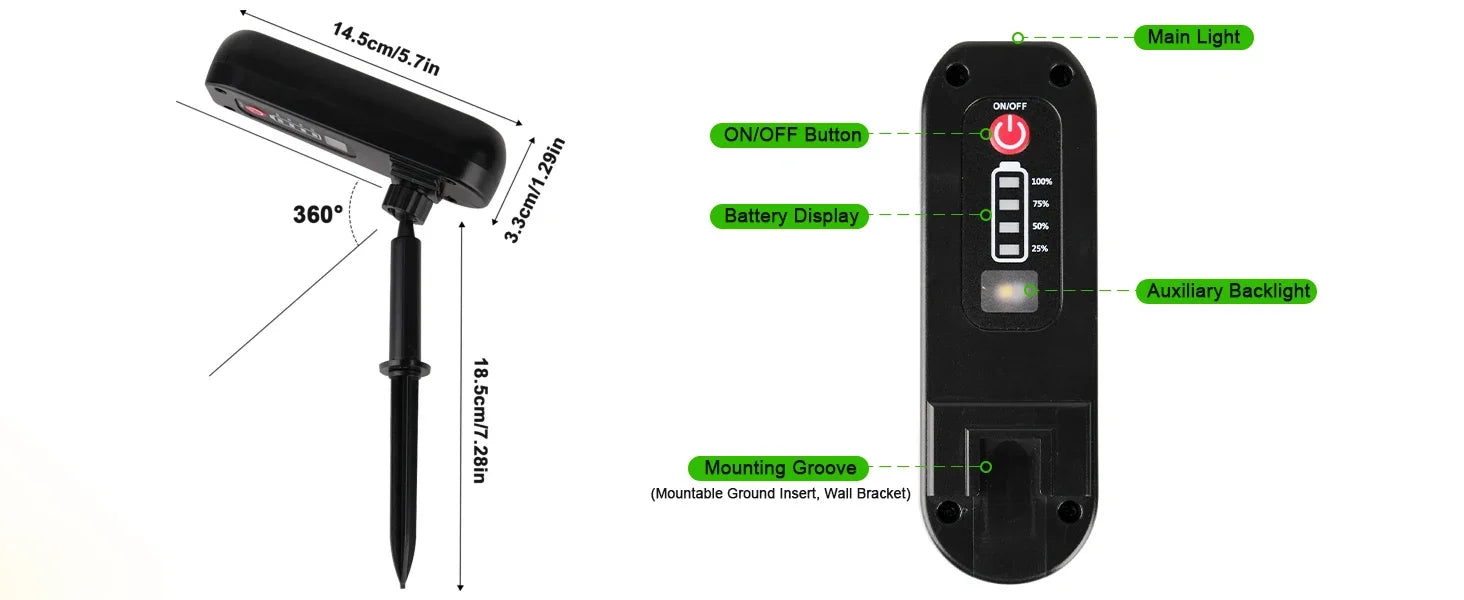 Solar LED Wall Light for Garden Pathway Illumination - Smarsty