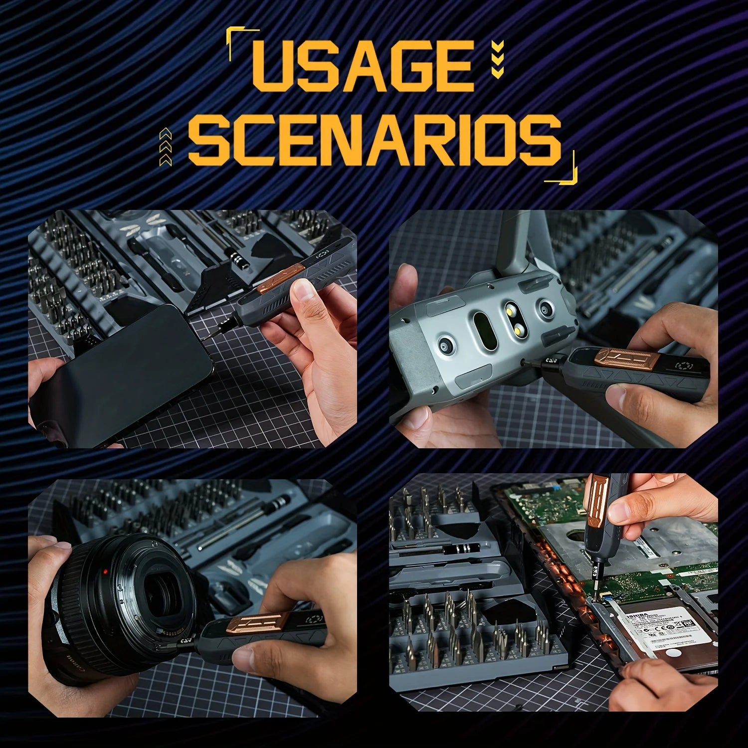 180 in 1 Precision Manual Multifunctional Screwdriver Set Magnetic Phillips Bits Mobile iPhone & PC & Glasses Repair Tool Gift