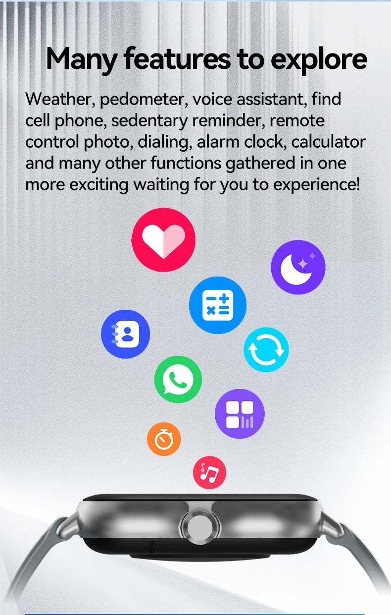 LAXASFIT Smart Watch with Heart Rate Monitor and Bluetooth - Smarsty