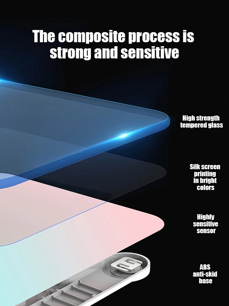 Gradient Color Digital Weight Scale with LCD Display - Smarsty