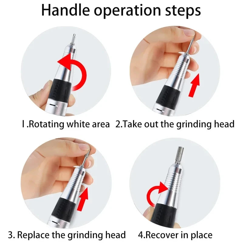 Professional Electric Nail Drill 35000RPM Portable Manicure Machine - Smarsty