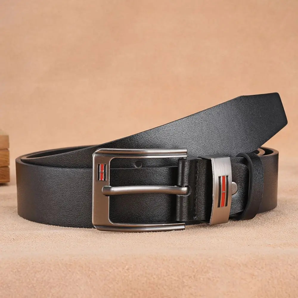 Genuine Leather Mens Casual Belt High Quality Buckle - Smarsty