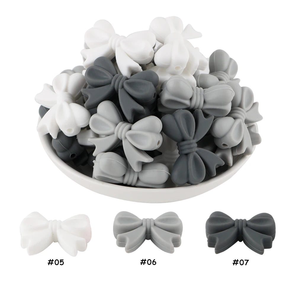 10pcs Silicone Bowknot Beads for DIY Jewelry Making - Smarsty