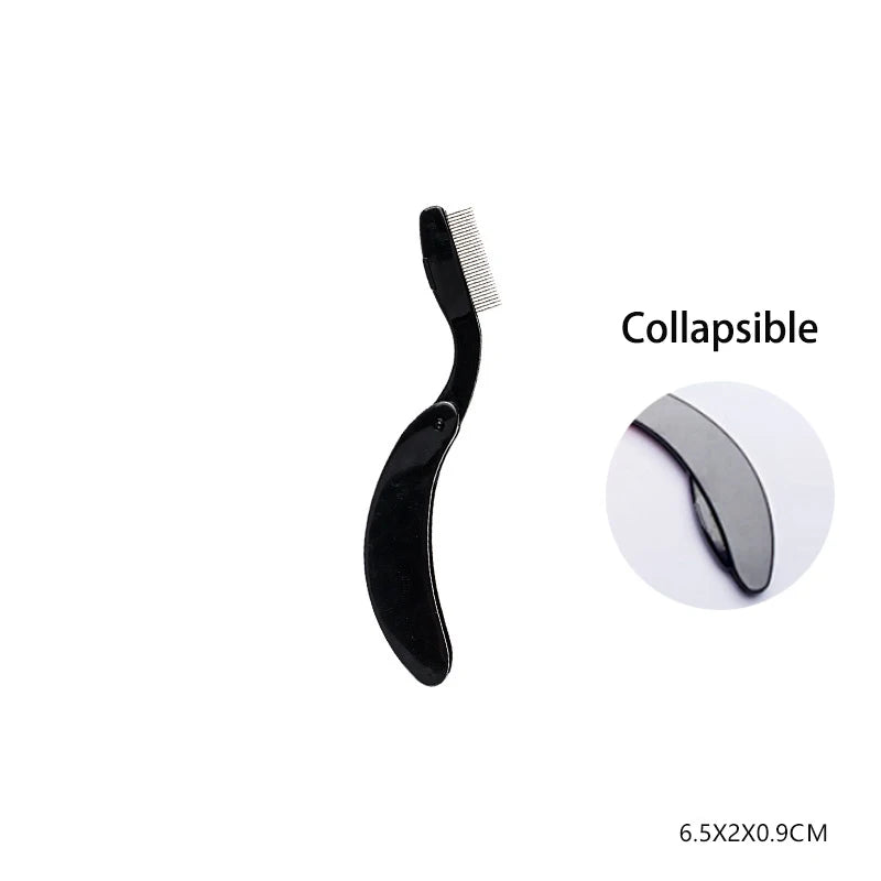 Black Foldable Eyelash Brush Comb for Perfectly Separated Lashes - Smarsty