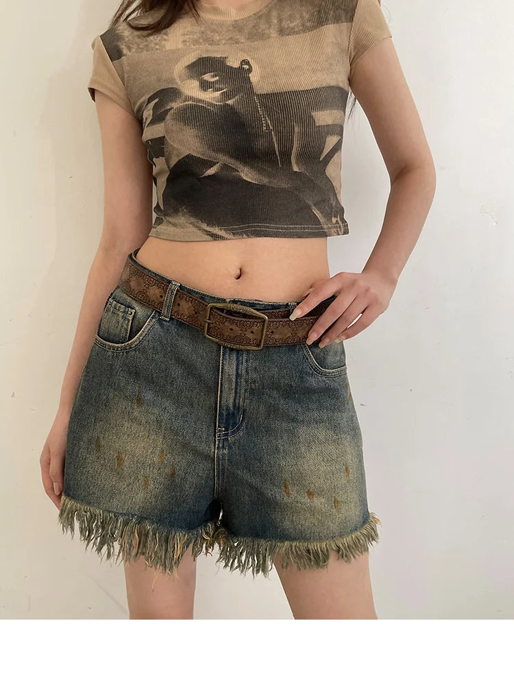 Y2K Retro Women Belt Casual PU Leather Brown - Smarsty