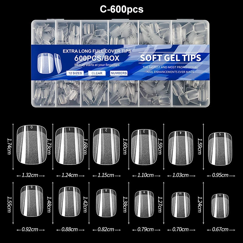 Luxury Soft Gel False Nail Tips for Elegant Manicure - Smarsty