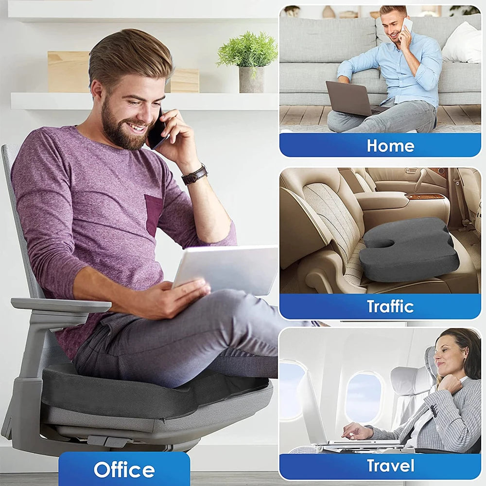 Ergonomic Memory Foam Seat Cushion for Office Chairs - Smarsty